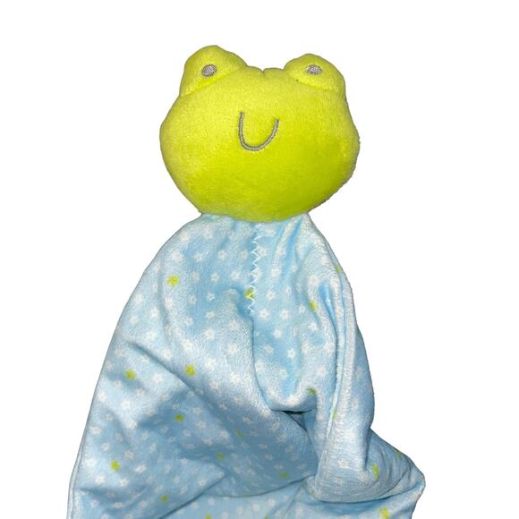 Carters Lovey Frog Plush Security Blanket Rattle Stars Precious Firsts Shower - Picture 13 of 14